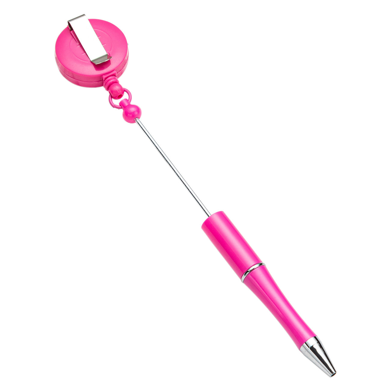 Wholesale 2pcs Beadable Pens Retractable Buckle Plastic Easy Pull Buckle Ballpoint Pen